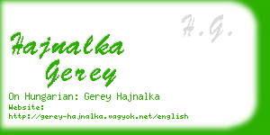 hajnalka gerey business card